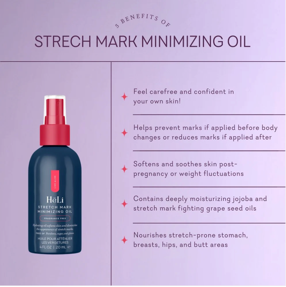 Heli Stretch Mark Minimizing Oil